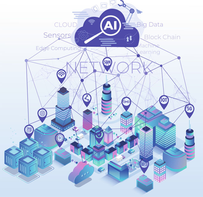Smart city services layered over sensing, network and cloud infrastructure